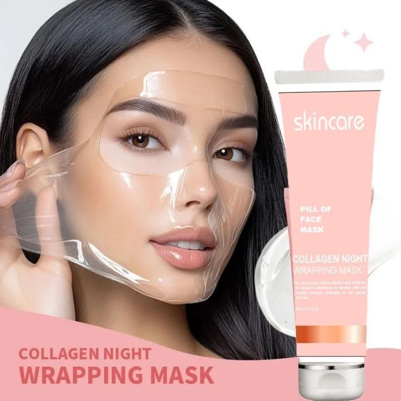 Collagen Peel-Off Night Mask for Face – Anti-Aging & Hydrating (1 Pack)