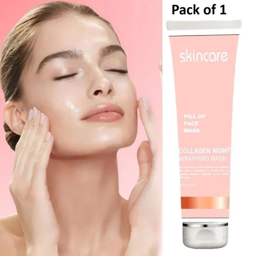 Collagen Peel-Off Night Mask for Face – Anti-Aging & Hydrating (1 Pack)