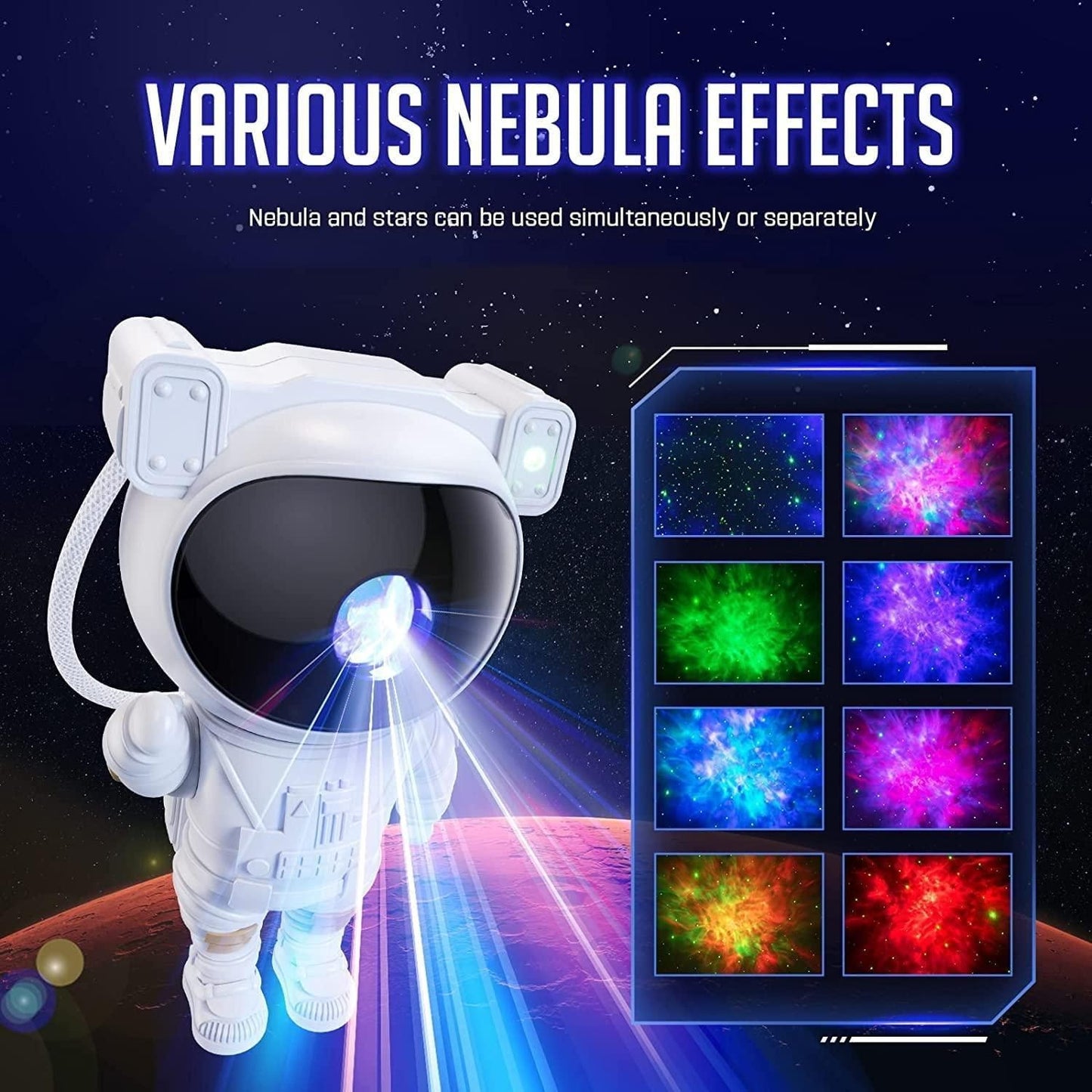 Astronaut Galaxy Projector β 360Β° Magnetic Head Rotation+Remote Control