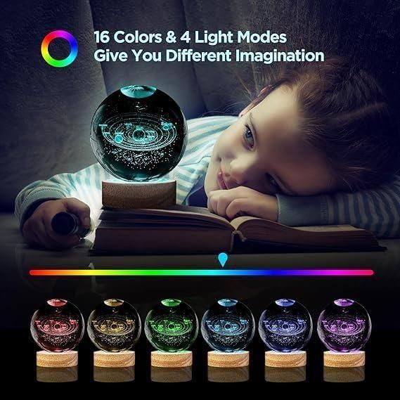 Assorted Design 3D Crystal Lamp Ball β Unique Decorative Lighting