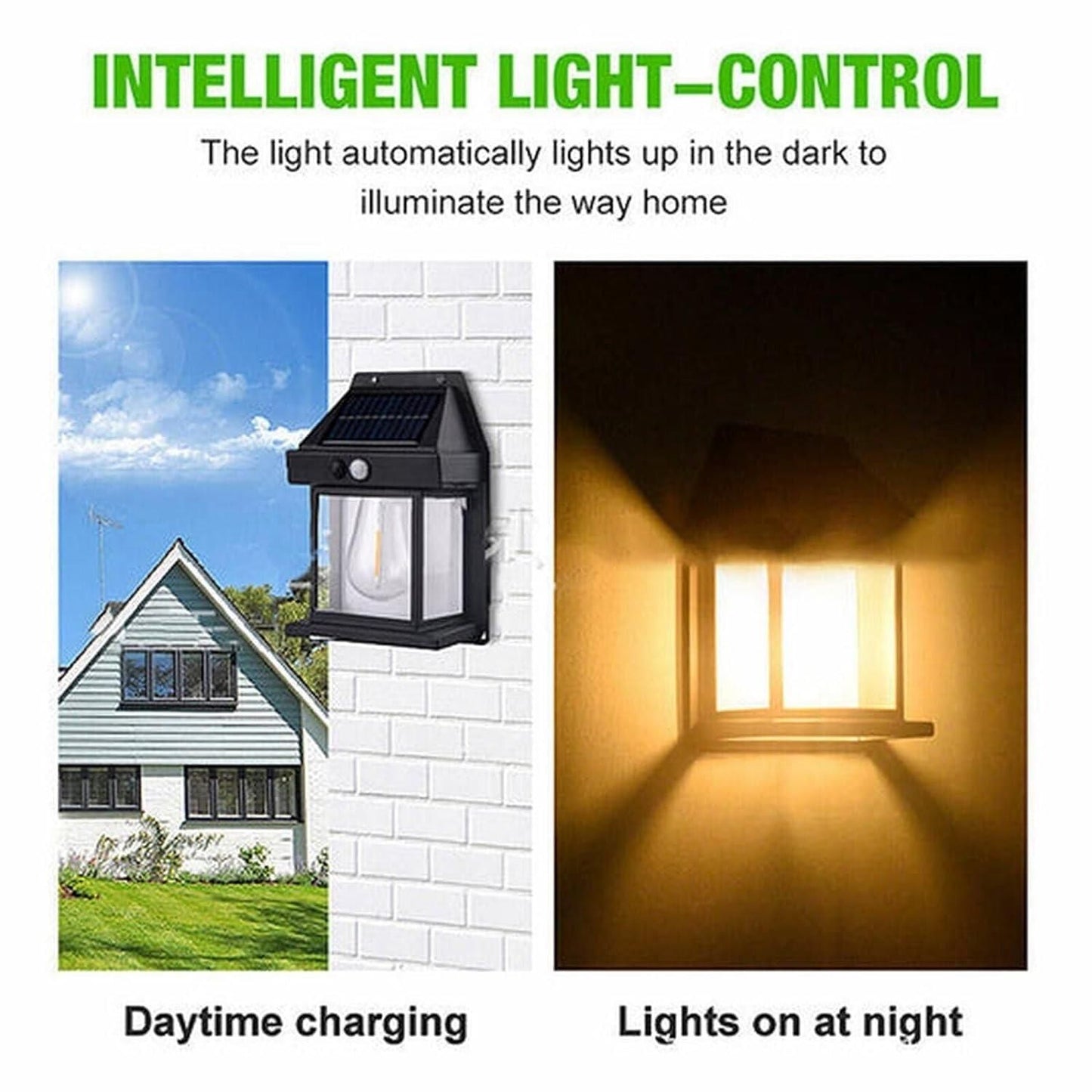 Solar LED Wall Light for Outdoor Use – Weatherproof & Durable