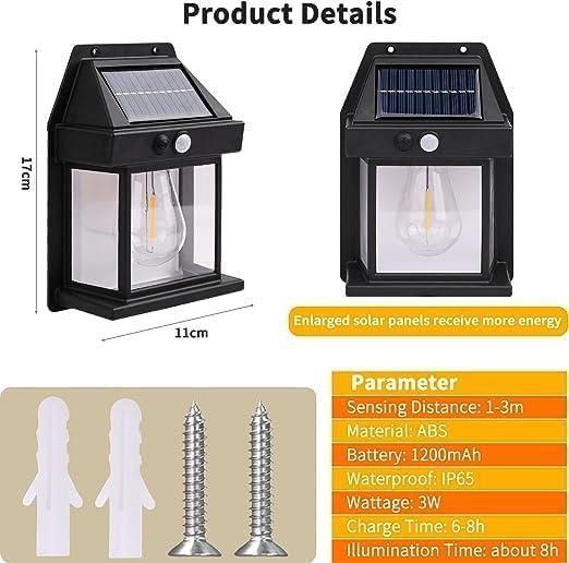 Solar LED Wall Light for Outdoor Use – Weatherproof & Durable