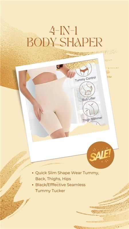 BD Seamless 4-in-1 Shapewear ā Tummy Control & Body Sculpting ā Black Edition