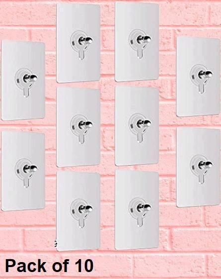 Heavy Duty Self-Adhesive Hooks β Nail-Free Wall Hangers for Frames & More (10-Pack)