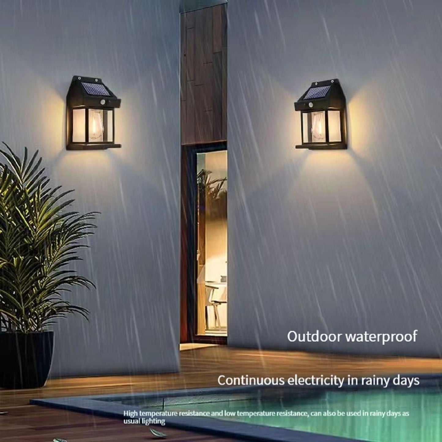 Solar LED Wall Light for Outdoor Use – Weatherproof & Durable