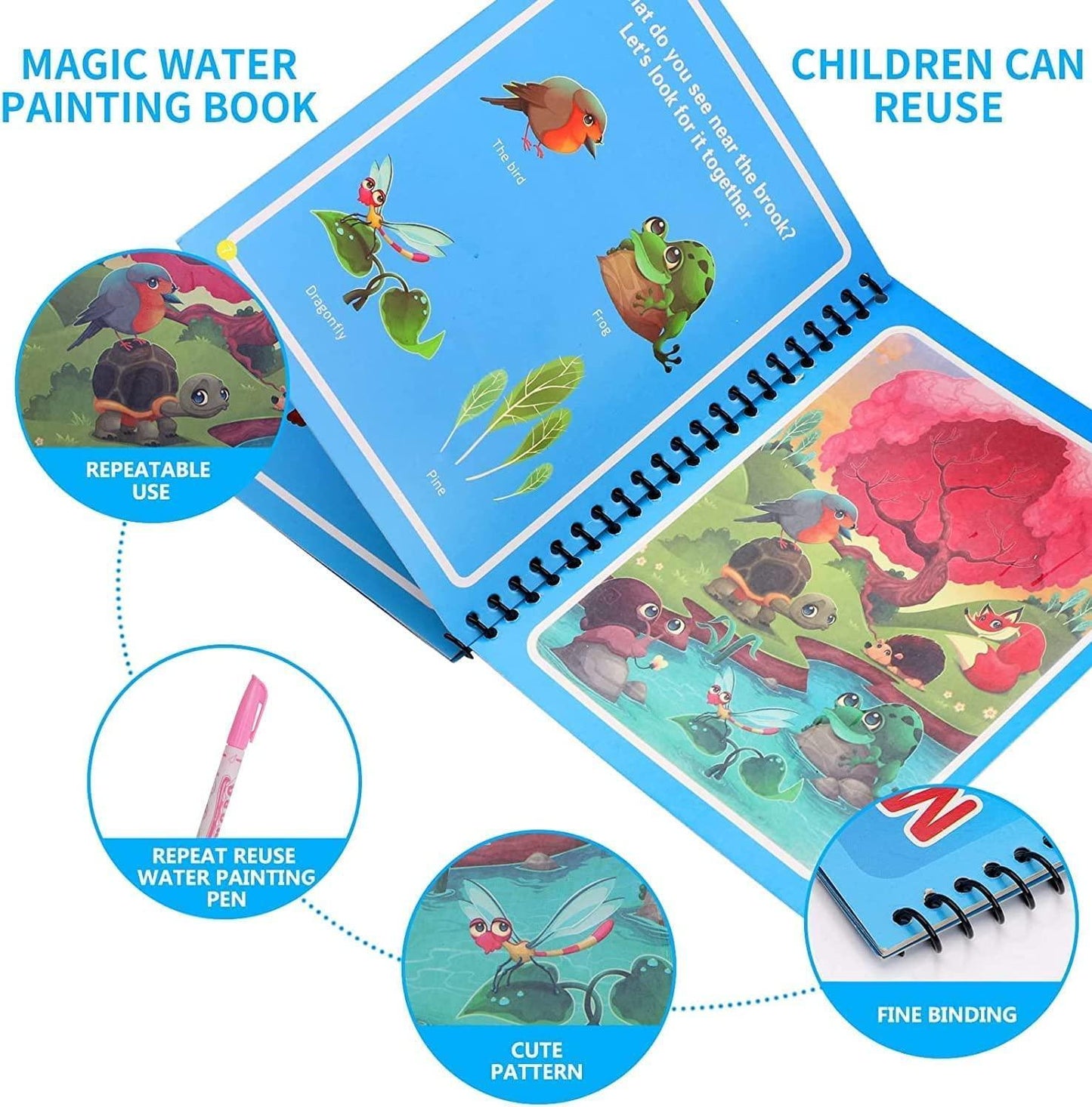 Quick Dry Reusable Magic Water Book – Perfect for Kids & Learning