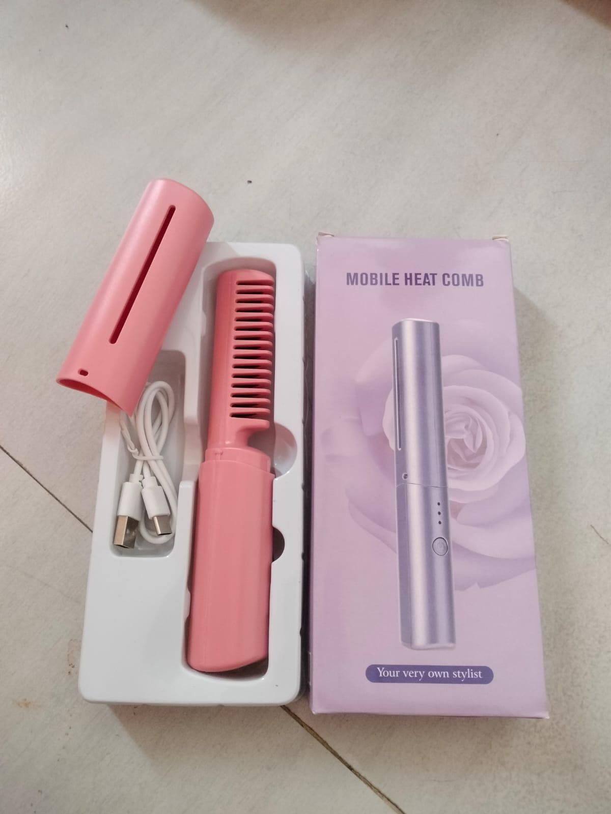 Cordless Electric Hot Comb Hair Straightener