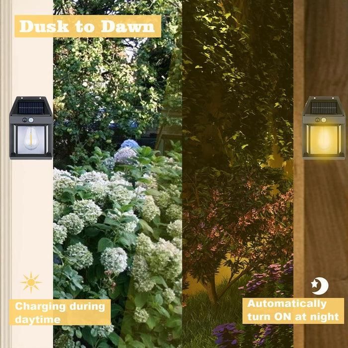 Solar LED Wall Light for Outdoor Use – Weatherproof & Durable