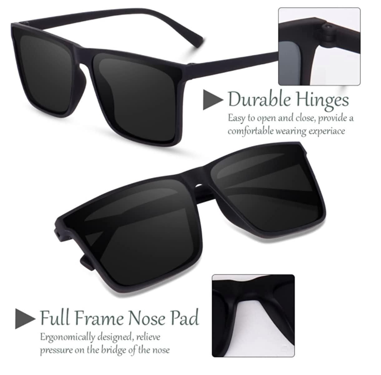 Vintage-Inspired Retro Polarized Square Sunglasses ā Unisex Fashion Eyewear