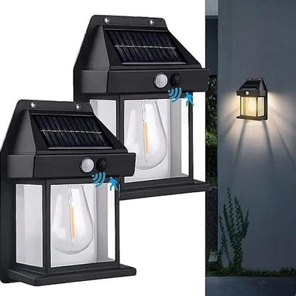 Solar LED Wall Light for Outdoor Use – Weatherproof & Durable