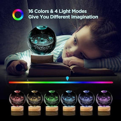 Assorted Design 3D Crystal Lamp Ball – Unique Decorative Lighting
