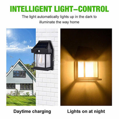 Solar LED Wall Light for Outdoor Use – Weatherproof & Durable