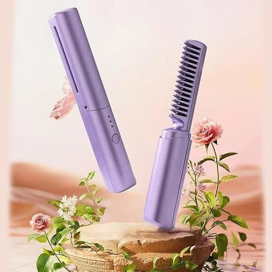 Cordless Electric Hot Comb Hair Straightener
