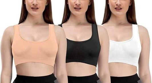 Seamless Multicolor Air Bra for Women – Pack of 3 Everyday Comfort Bras